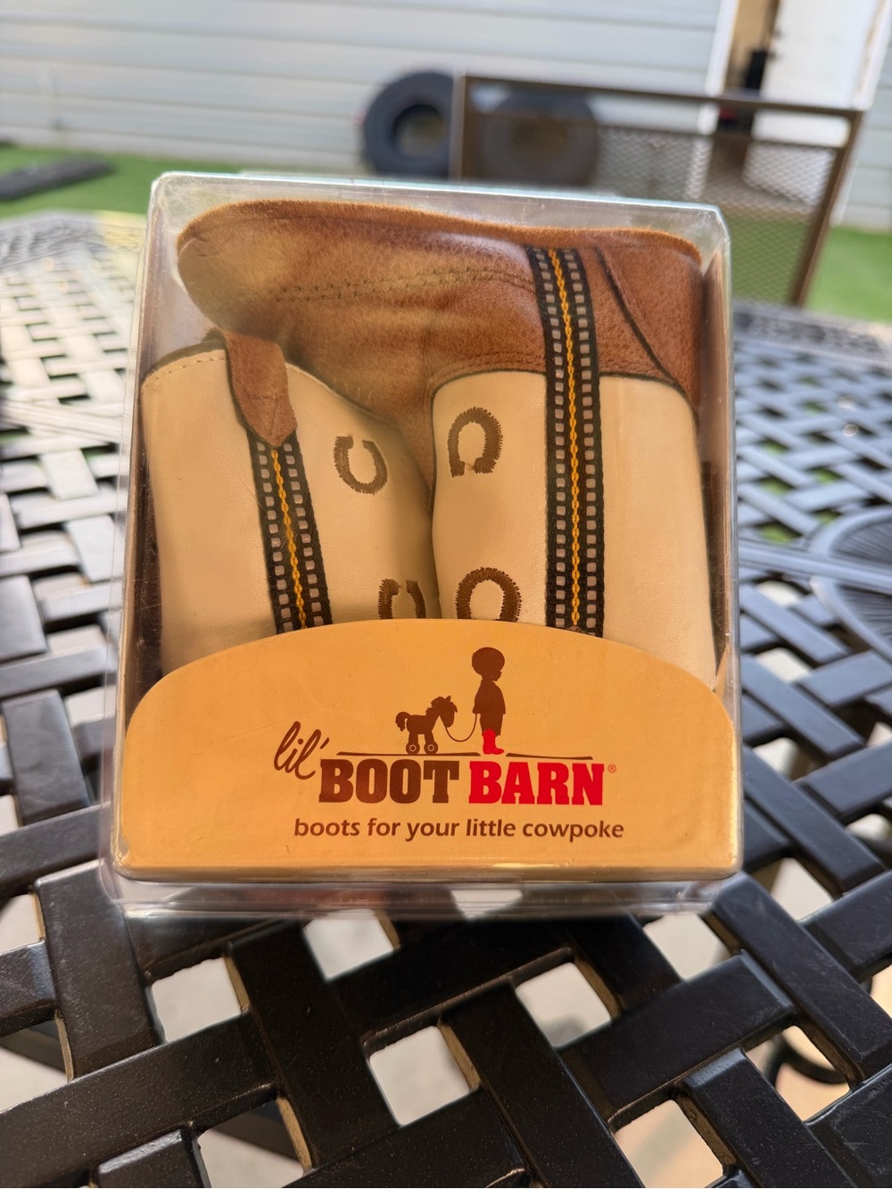 Lil' Boot Barn Tan and Brown Kids Cowboy Boots